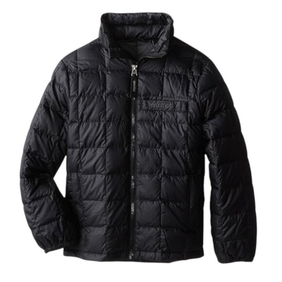 Marmot Ajax Quilted 600 Fill Down Jacket in Black Youth L - Picture 2 of 11